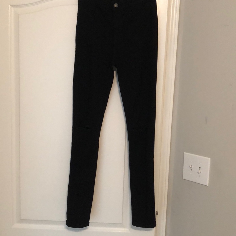 High waisted skinny black jeans